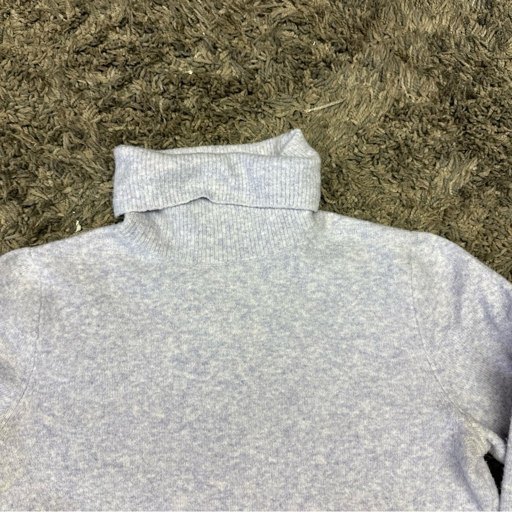 J. Crew Lavender Turtleneck Sweater with Button Detail - Picture 4 of 10